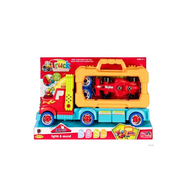 Camión Transportador Armable Tool Master Luz y Sonidos 3a+ (436083)