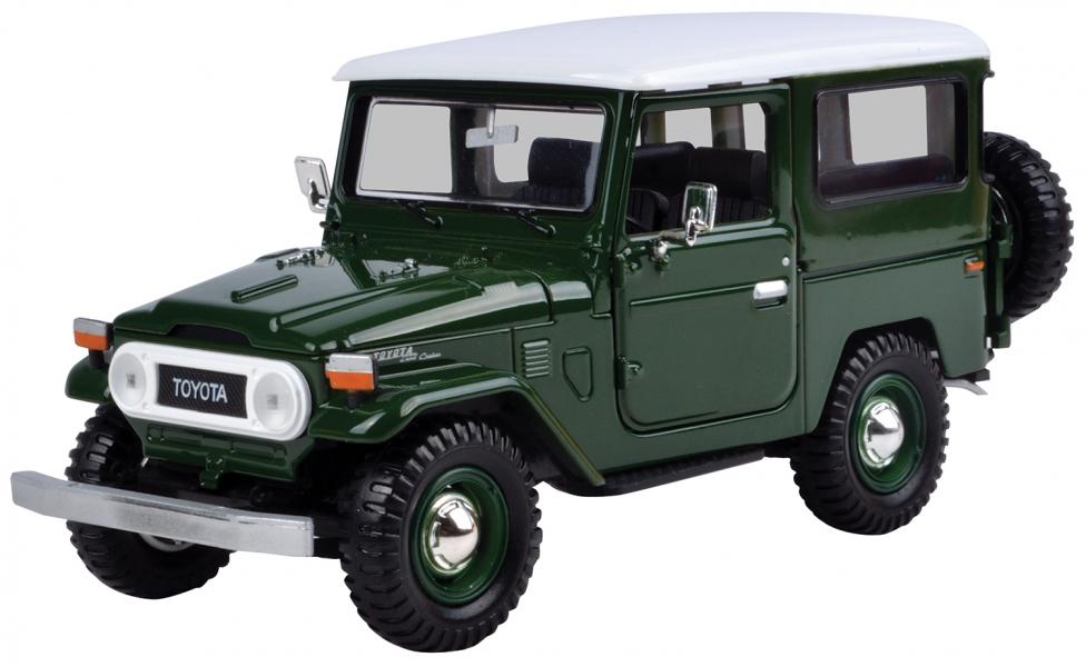 Carro 1:24 Toyota FJ40  S/4 14a+( Beige-Rojo-Verde)