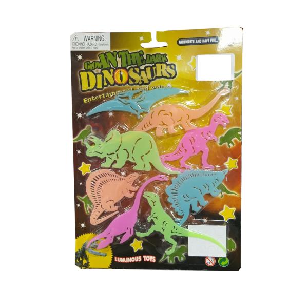 Dinosaurios de Colores Brilla en la Oscuridad Blister 3a+(427111)