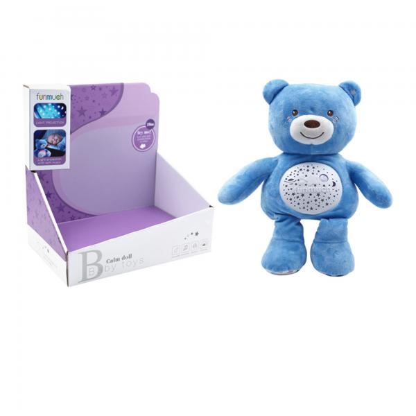 Peluche Osito Azul Relajante Para Bebé Con Luz Y Sonidos 0M+(442473)