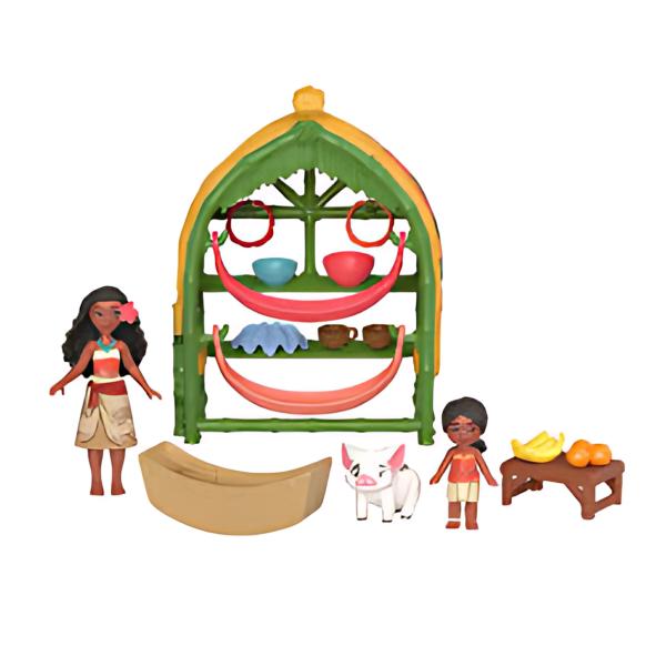Muñeca Disney Princesas Moana 2 Casa de la Aldea de Moana 3a+