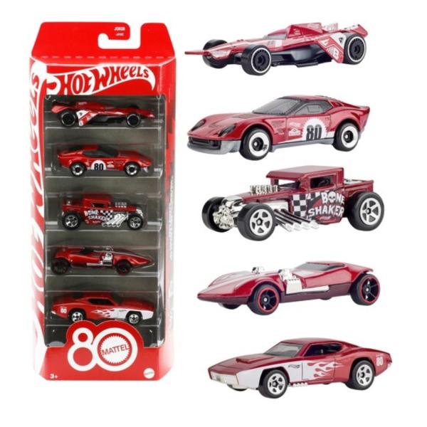 Hot Wheels Set de 5 80 Aniversario 3a+