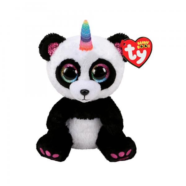 Peluche Beanie Boos Pequeño Panda Unicornio Paris 3a+