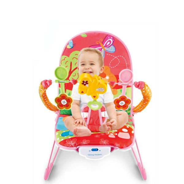 Silla Vibradora Musical con Estampado Mariposa 12kg Max (69828)