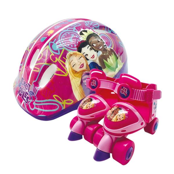 Patines de 4 Ruedas C/ Casco de Princesas para Principiantes T27-30 3a+