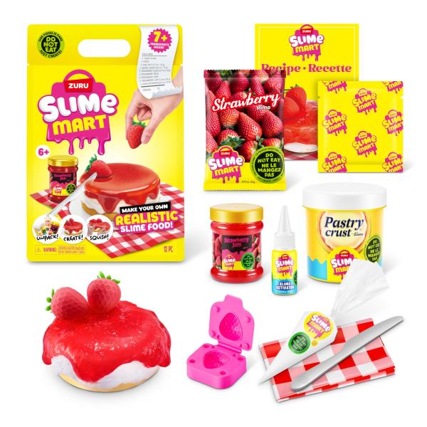 Slime Bolsa de Compras Pequeña Bolsa de Tarta de Quesocon Fresa 8Pzs 7a+