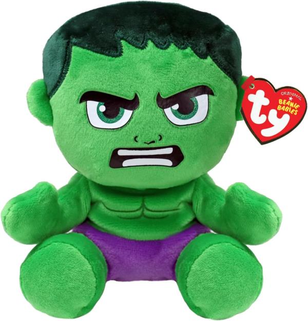 Peluche Beanie Babies Pequeño Marvel Hulk 3a+