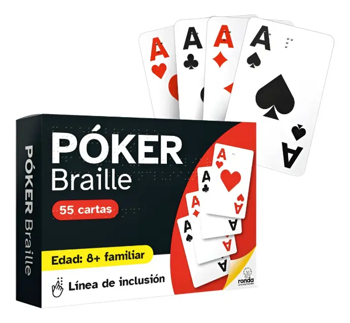 Juego de Mesa Póker Braille 8a+