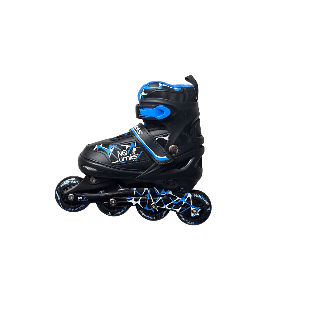 Patines de Linea Ajustable Azul con Negro Tallas 28-32