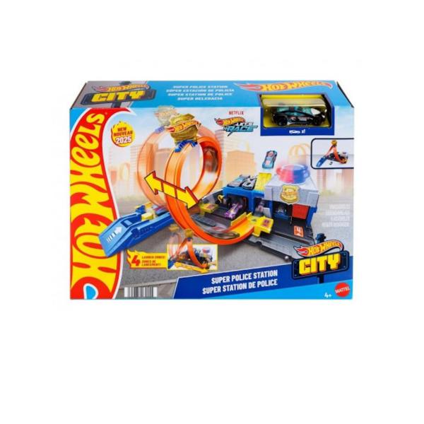 Hot Wheels City Súper Estación de Policía 4a+