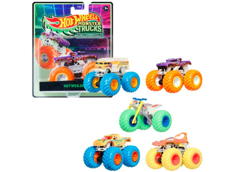 Hot Wheels Monster Trucks Glow in the Dark Escala 1:64 Surt/5 3a+
