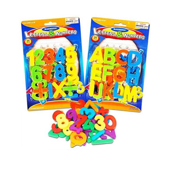 Letras y Números Magnéticos 26 pzs  4a+ S/2.