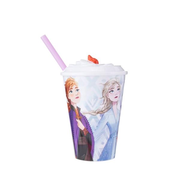 Vaso con Tapa 3D Frozen 415ml