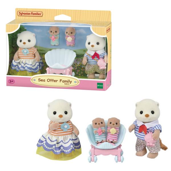 Familias Sylvanian Familia de Nutrias Marinas 3a+