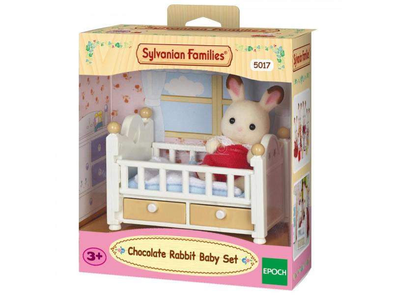 Familias Sylvanian Set de Bebé Conejo de Chocolate 3a+