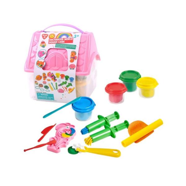 Casita de plasticina  con accesorios de juego 3+