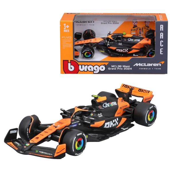 Carro Formula 1 Mclaren MCL38 Miami Grand Prix 2024 Norris #4 3a+ (382149)