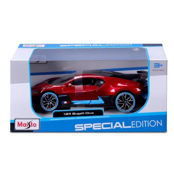 Carro Bugatti Divo ROJO-CELESTE Esc:1:24 3a+(064749)