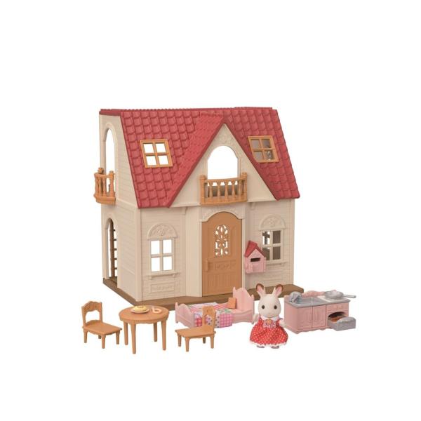 Familias Sylvanian Casa de Inicio de Cabaña Acogedora 3a+