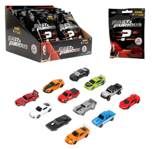 Mini Vehículos Rápidos y Furiosos Nano Hollywood Rides  Sorpresa Displ/24 3a+
