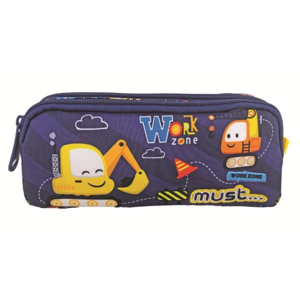 Cartuchera Must Energy 21X6X9 cm 2 Zippers Zona De Trabajo