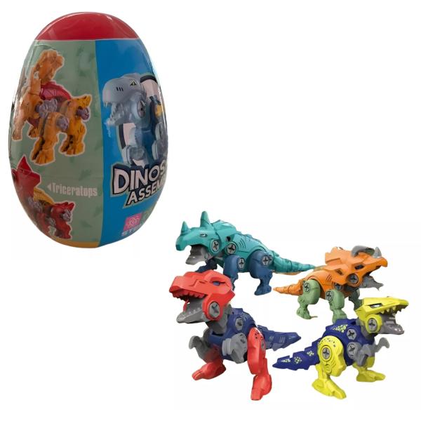 Figura de Dinosaurio Armable en Huevo Displ/6 Surt/3 3a+ (452069)