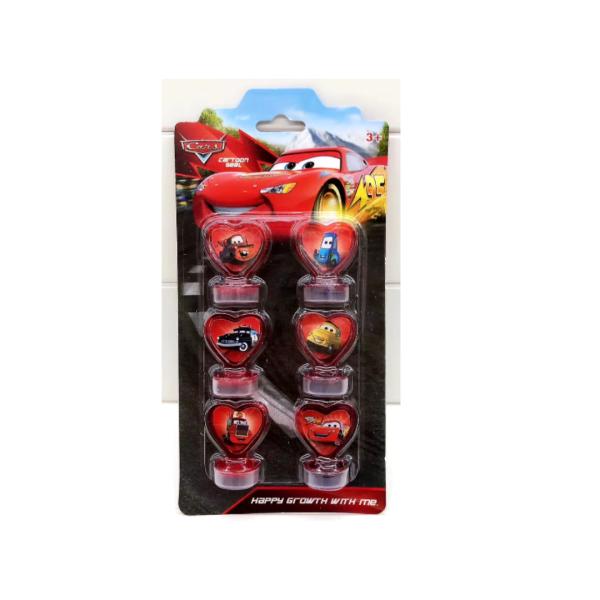 Set de 6 Sellos de Cars Displ/24 3a+ (456821)