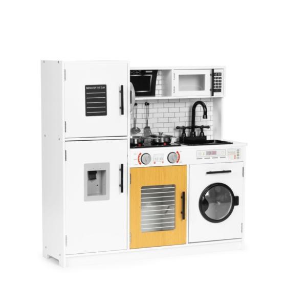 Cocina de Madera de Juguete  Con Accesorios 3a+ (86cm x 32cm x17cm)