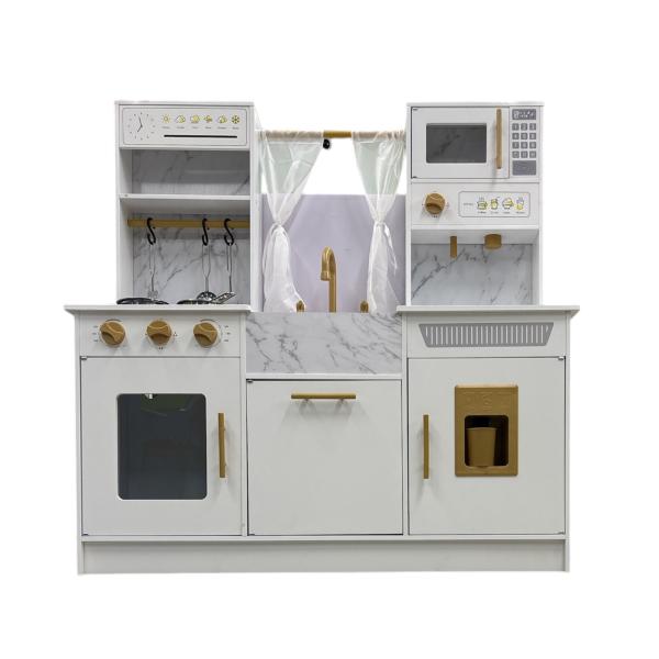 Cocina de Madera de Juguete  Con Accesorios 3a+ (98cm x 35cm x15cm)