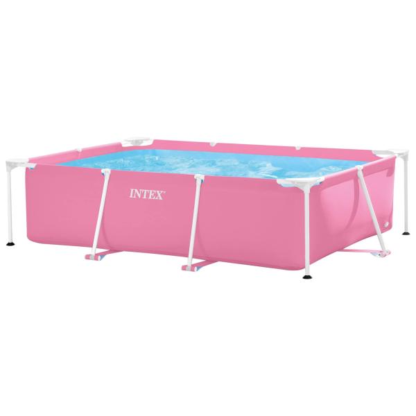 Piscina Rectangular de Metal  220x150x60cm Rosada 6a+