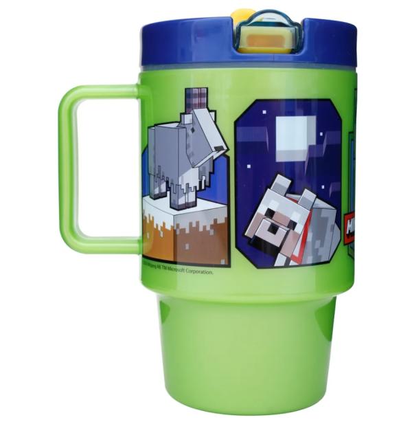 Vaso Cool con Pajilla de MineCraft 510ml