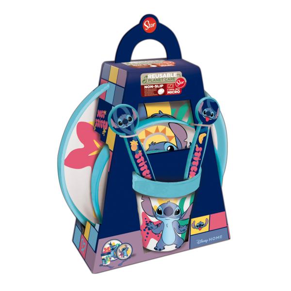 Set de Vajilla Antideslizante 5 Pzs Disney Stitch