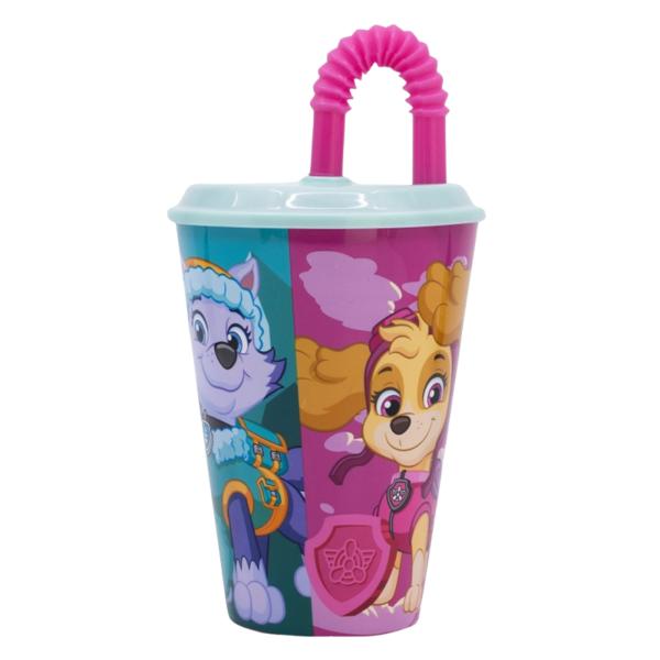 Vaso con Pajilla Paw Patrol 430ml