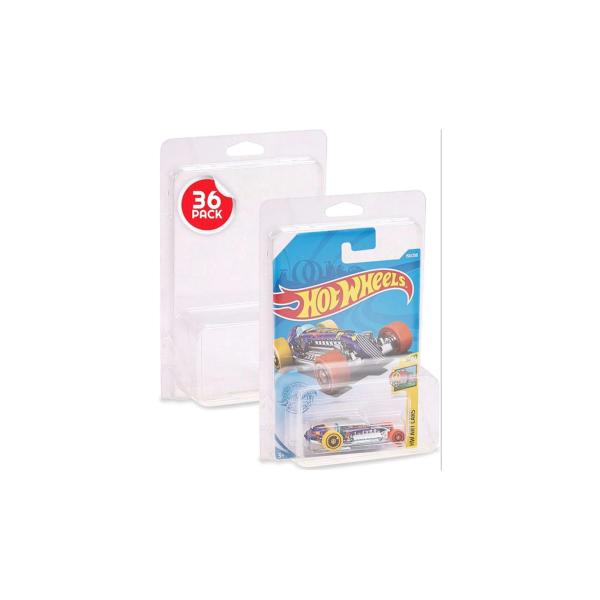 Exhibidor de Plástico Compatibles para Hot Wheels 7a+(Caja 36 pzs