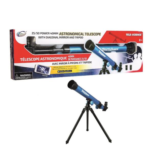 Telescopio Astronómico 25/50 40mm C/Tripode 8a+