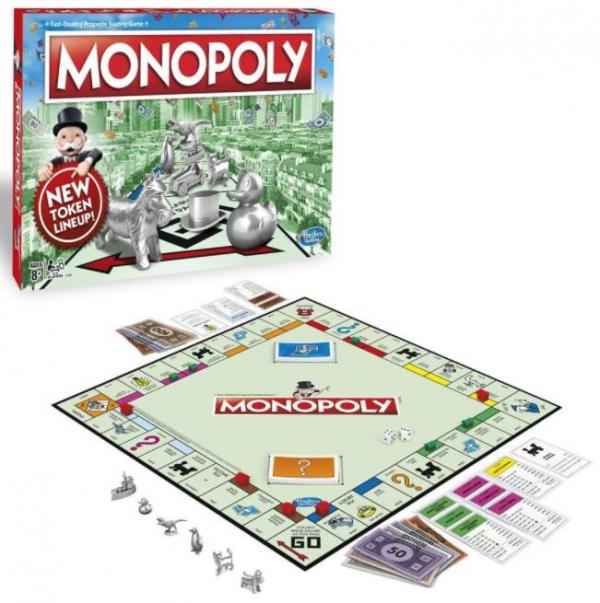 Hasbro Games - Juego de Mesa Monopoly Clásico Nuevos Tokens 8a+