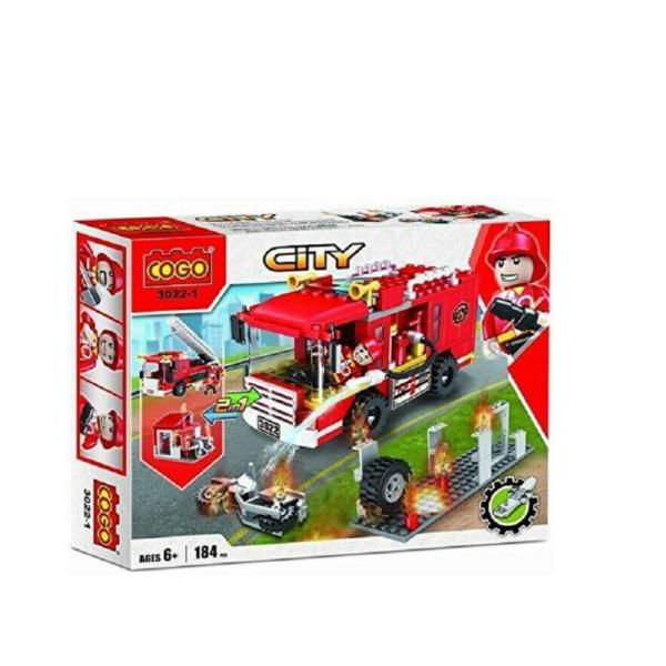 City Camión de Bomberos Armable 2en1 184pzs 6a+
