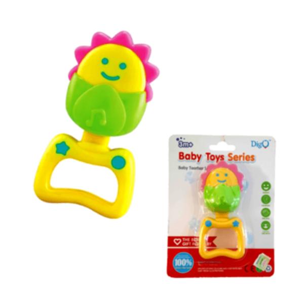 Mordedor Sonajero Forma de Girasol 3m+