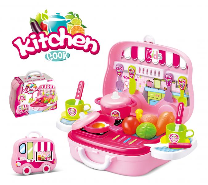 Juego d/Cocina Pequeño Chef C/Accesorios en Estuche de Viaje 3a+