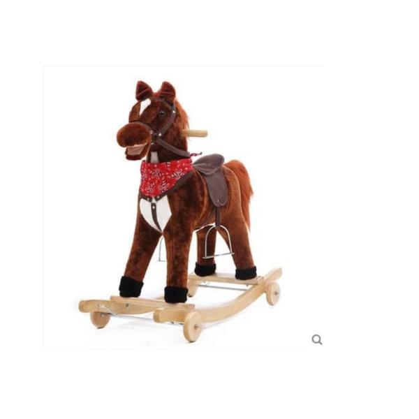 Caballo Mecedor Montable Color Café /Movi. y Sonidos 3a+