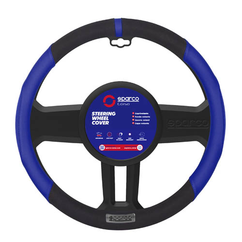 Seguro del Volante Negro y azul