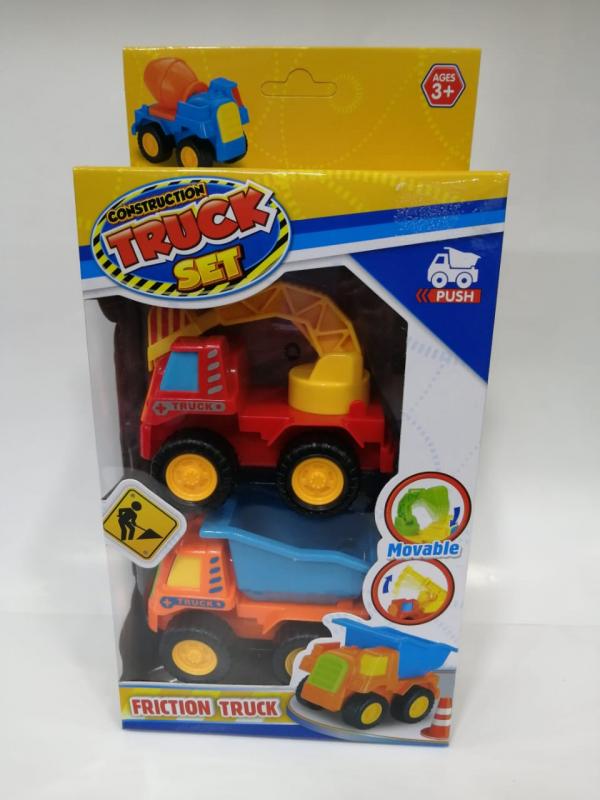 Mini Camiones de Construcción de Fricción Set/4 3a+