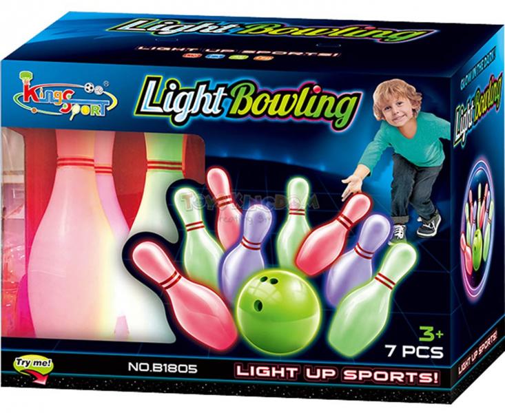 Juego de Bolos Brilla en la Oscuridad 7pzs 3a+