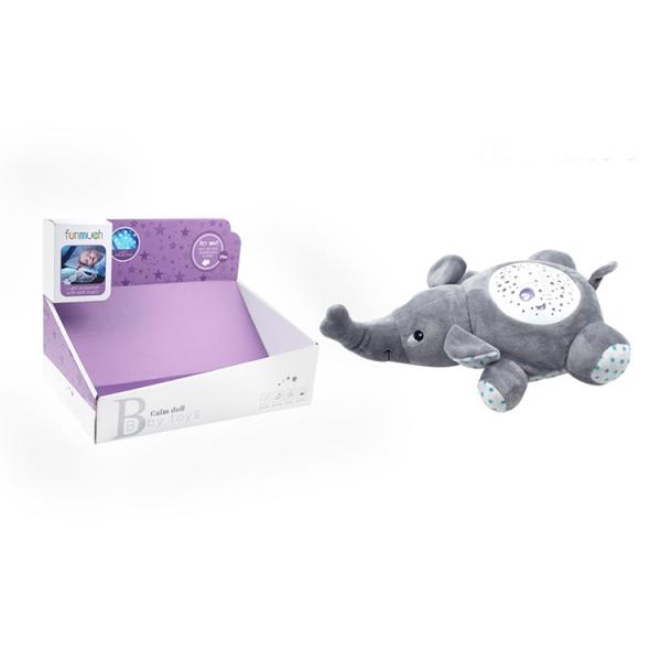 Peluche Elefante Relajante para Bebé Con Luz Y Sonidos 0M+