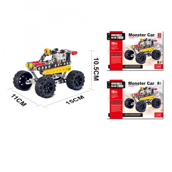 Carro Monster Armable 200Pzs 8A+