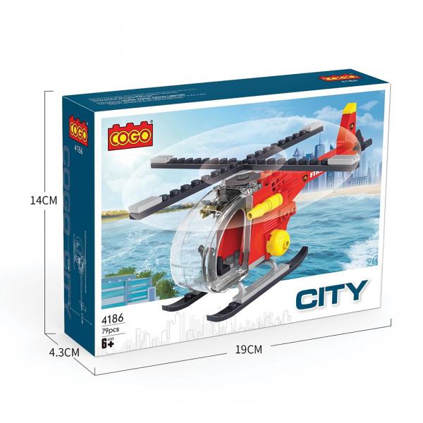 Helicóptero de Rescate Bomberos de Armar 79 pzs 6a+