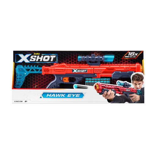 Lanzador de Dardos de Espuma X-Shot Hawk Eye 8a+