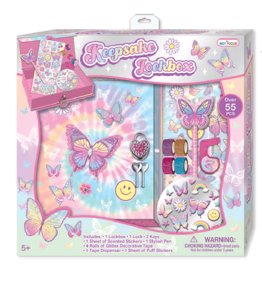 Caja de Seguridad de Recuerdos Mariposas 55pzs 5a+