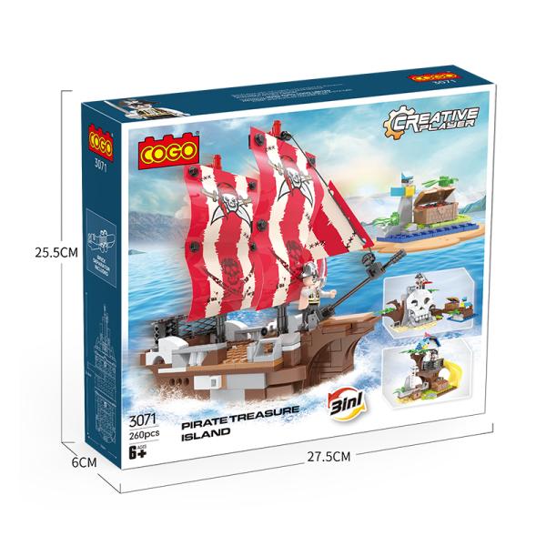 Barco Pirata de Armable 260pzs 6a+
