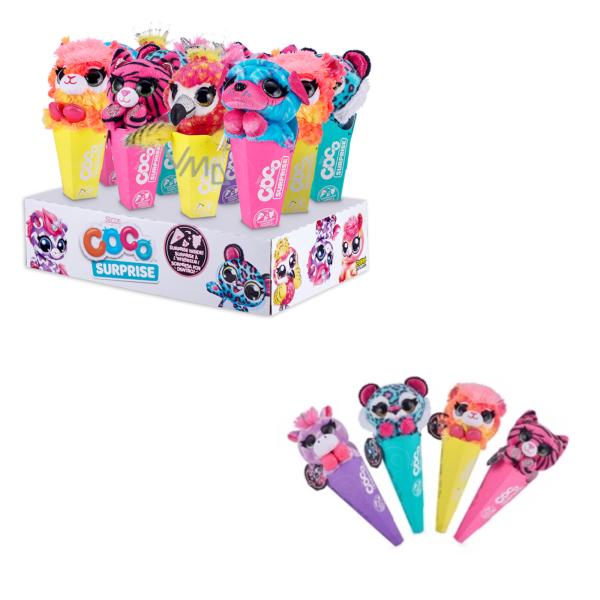 Peluches Coco Surprise Conos Neón Display/12  Surt/6 3a+